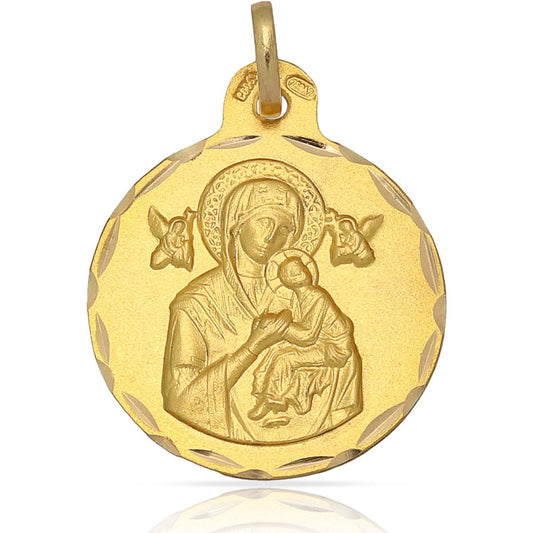 MEDALLA ORO 18KL PERPETUO SOCORRO